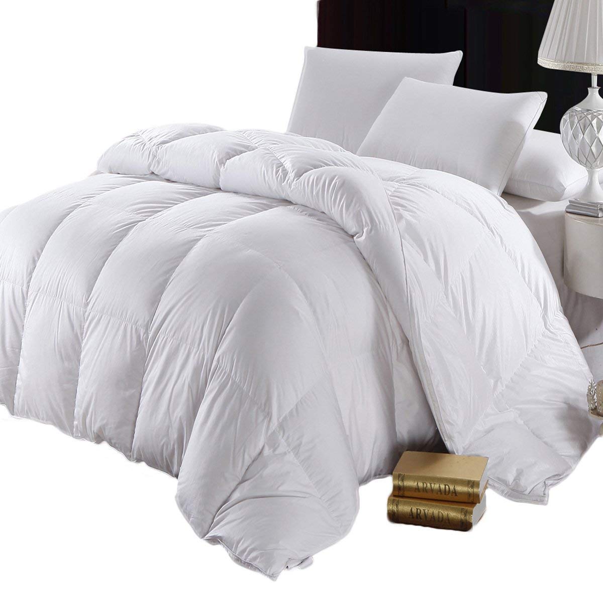 Bedding Goose-Down Comforter, 500-Thread-Count, 100% Cotton Shell, 750FP - 61 Ounce, Oversized King