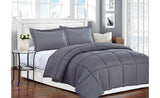 Contemporary King Size Alternative Down Comforter With Allergen Free Microfiber, King