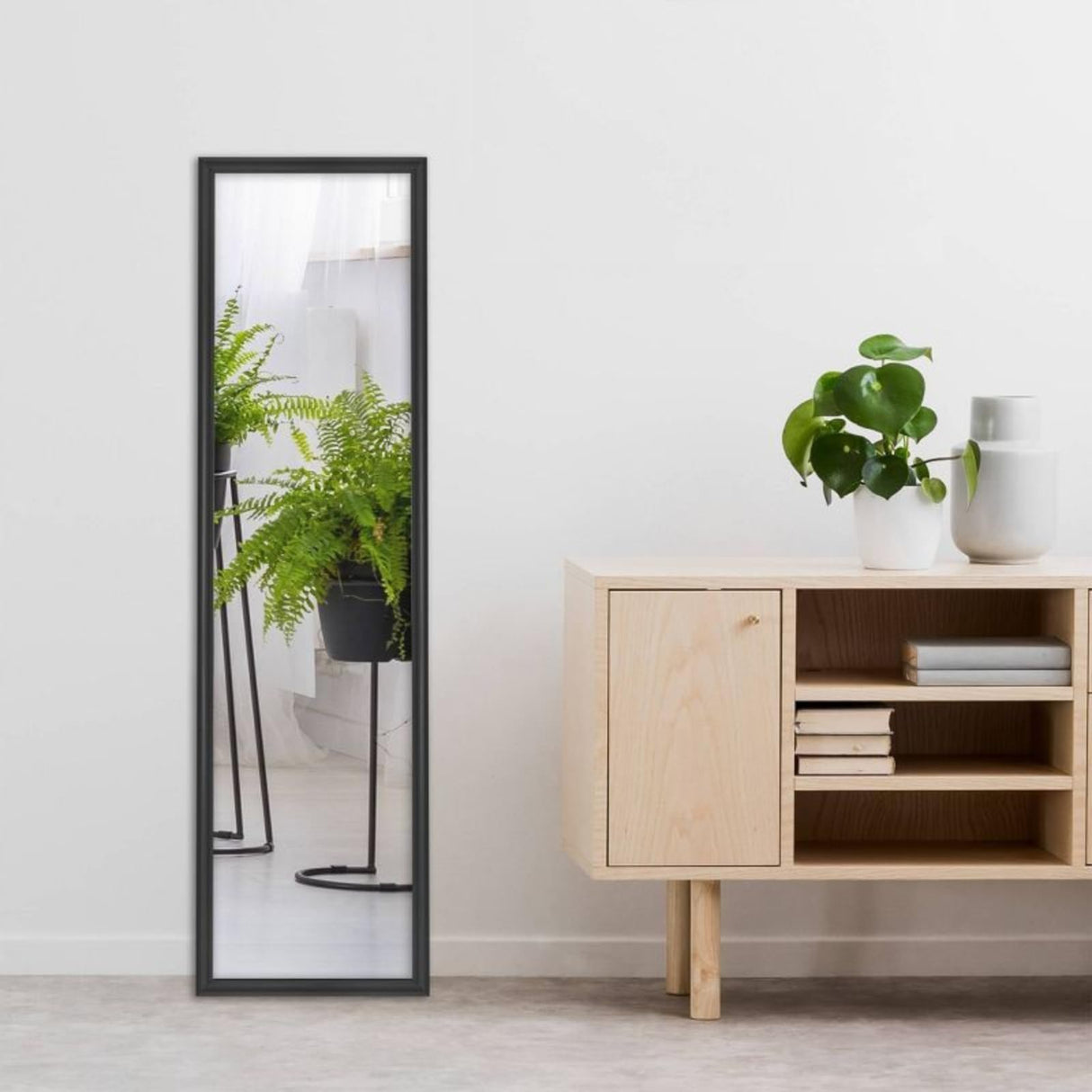 Full-Length Door Mirror Black Finish