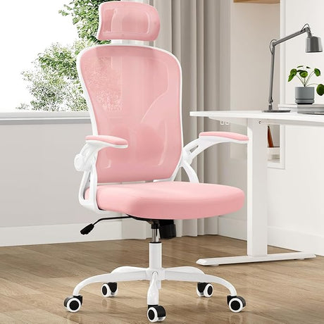 Ergonomic Office Chair, Home Office Desk Chair with Headrest, High Back Computer Chair