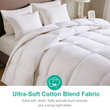 Lightweight Goose Feather Down Comforter King Size - Cooling Bed Comforter