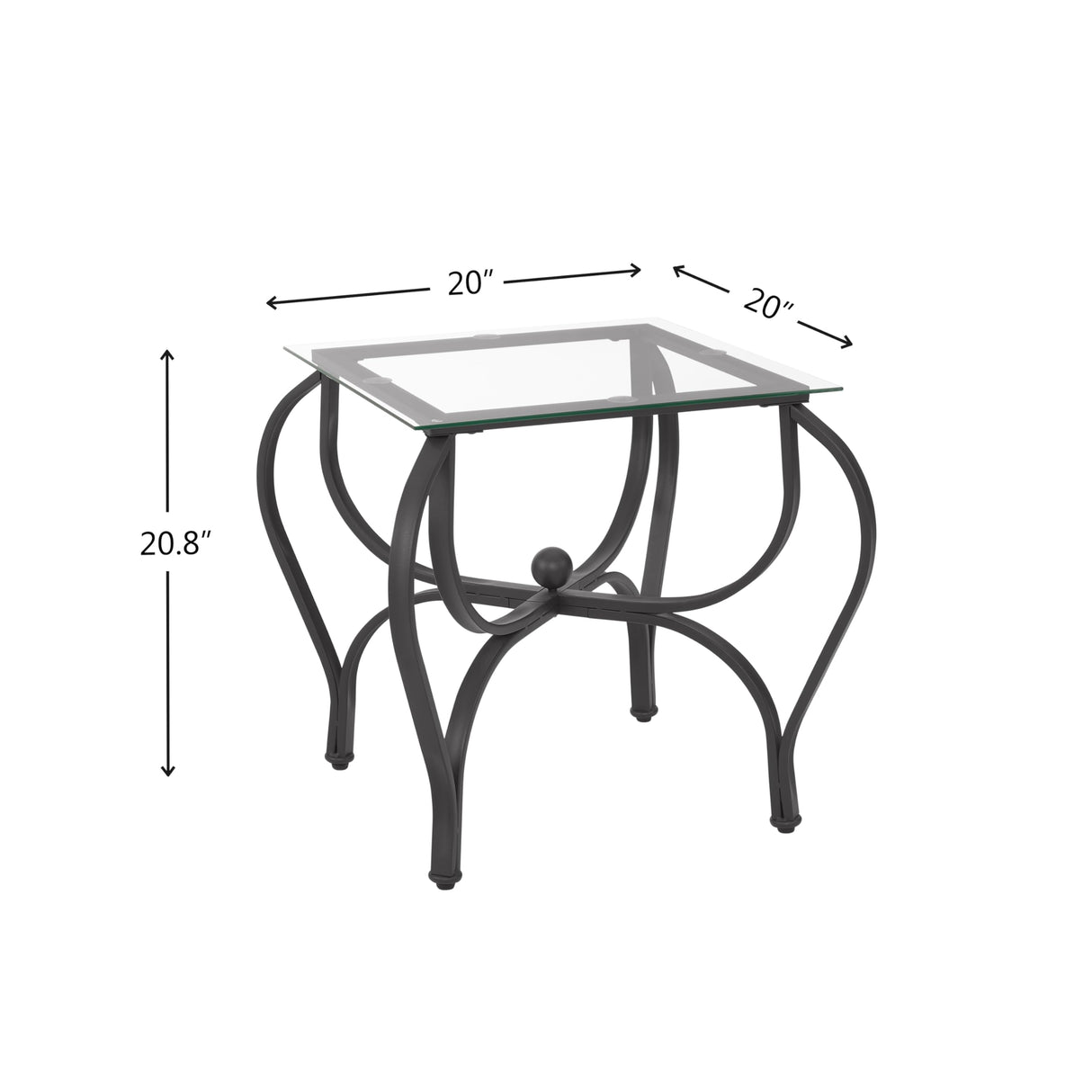 3-Piece Coffee Table Set, Tempered Glass Surface Living Room Sets