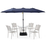 15ft Double Sided Patio Umbrellas with Base Included,