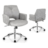 Home Office Desk Chair, Faux Leather Desk Chair with Wheels and Armrests