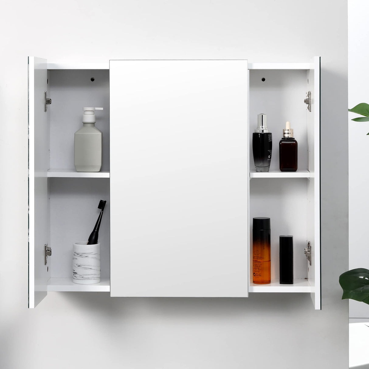 Bathroom Medicine Cabinet with Mirror, Wall Mounted Bathroom Mirror Cabinet