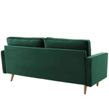 valour Performance Velvet Upholstered Tufted Sofa, Green