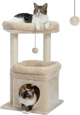 4-in-1 Cactus Cat Tree, 33 Inches Cat Tower for Indoor Cats