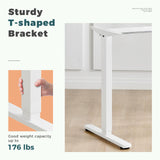 SMUG Standing Desk, 48x24 Inch Ergonomic Adjustable Height Electric Sit Stand Up Down Computer Table with Whole-Piece Desktop Board, Computer Workstation for Home Office, Natural(2 Packages)