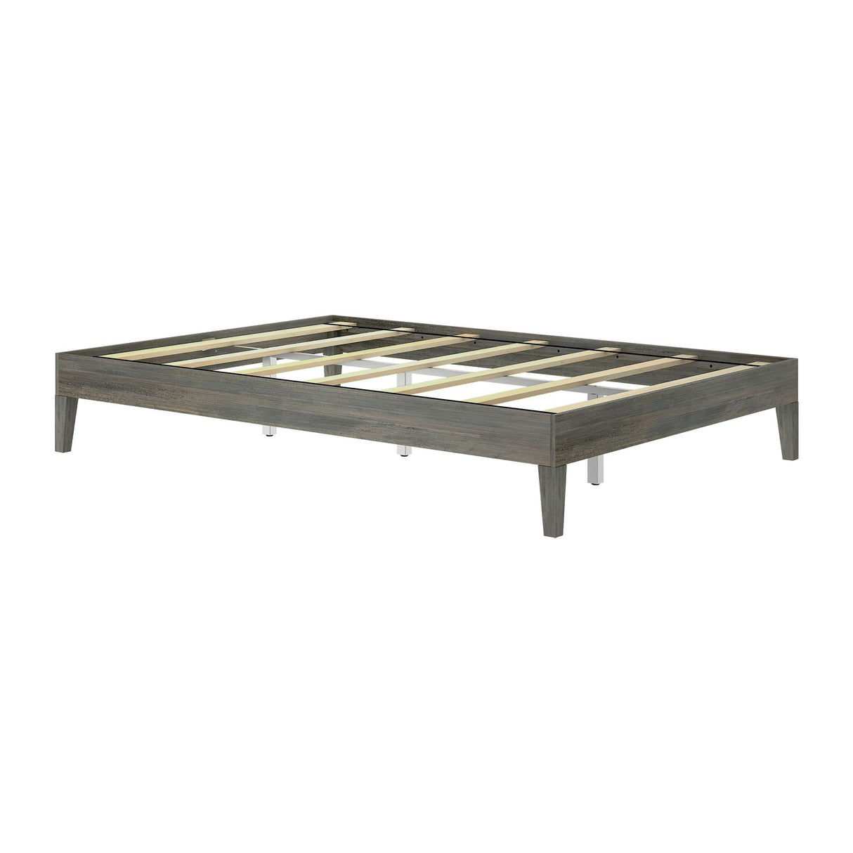 Solid Wood Platform Bed Frame, Strong Wood Slat Support, No Box Spring Needed