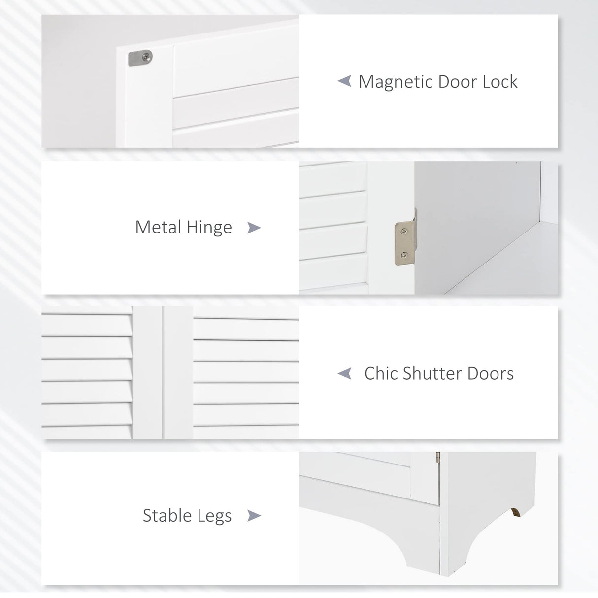 Tall Narrow Bathroom Storage Cabinet with Doors and Shelf Adjustability