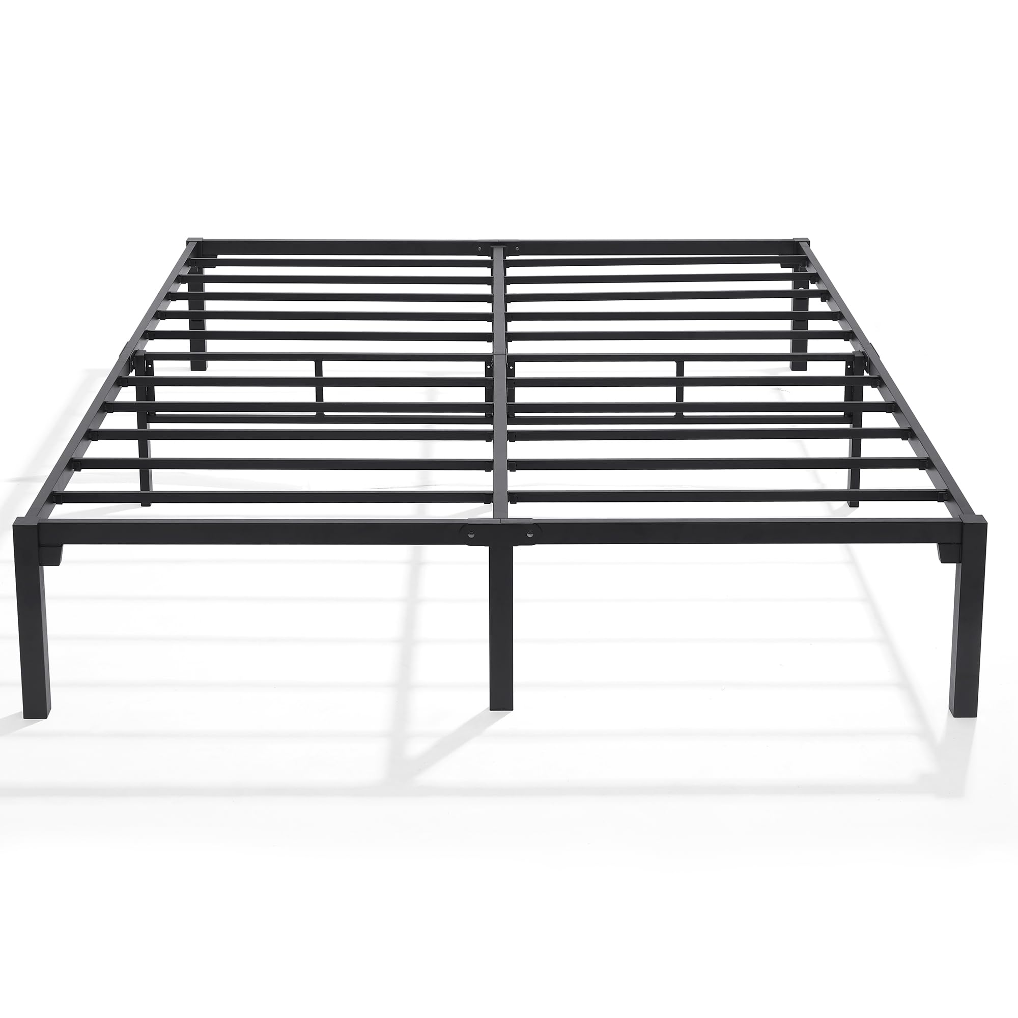 14" Queen Size Bed Frame Quick Lock No Screws Metal