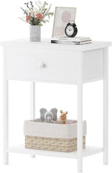 Nightstand with Drawers,Small Night Stand with Storage Bedside Table