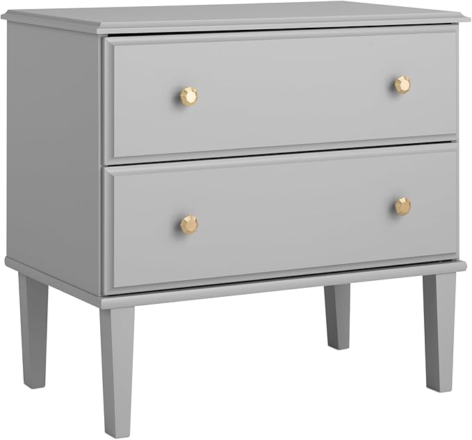 Nightstand Bedside Table, Black Nightstand