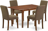 5-Piece Mahogany Dining Table Set with Butterfly Leaf