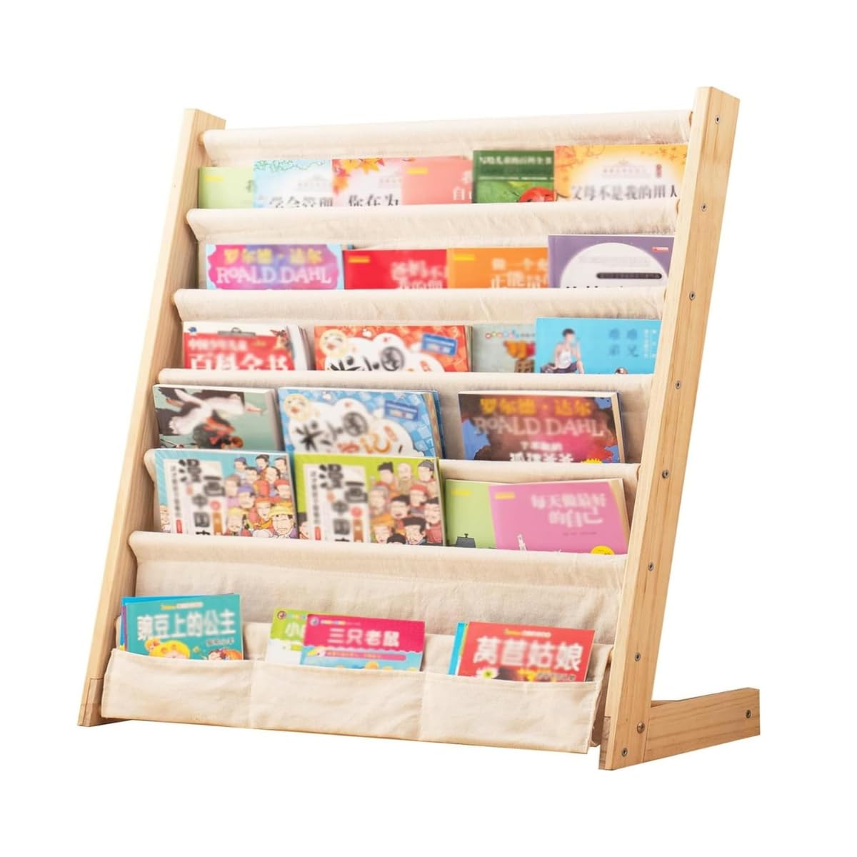 November 2024,Wooden Toddler Book Shelf Organizer - Wooden Kids Book Case Storage