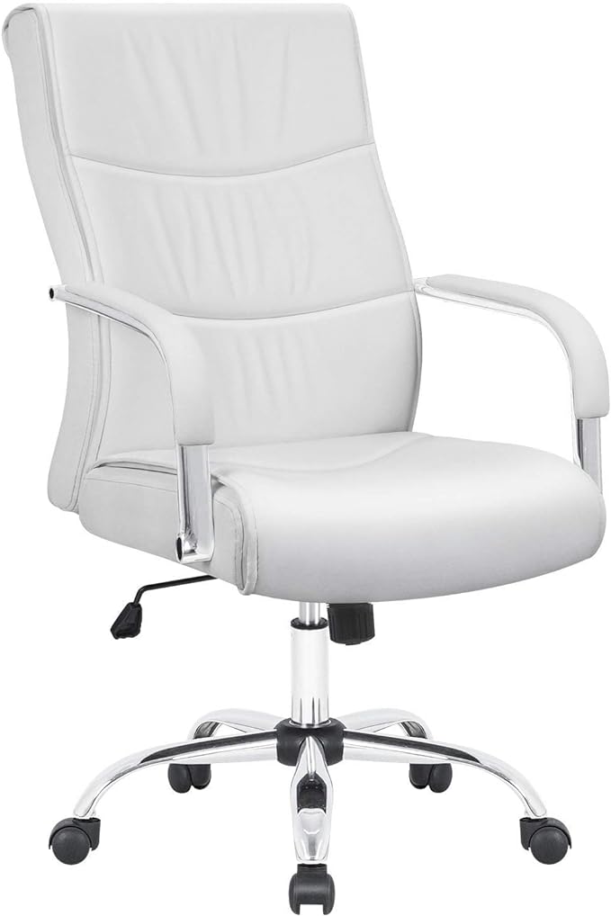 High Back Office Executive Chair Conference Leather Desk with Padded Armrests