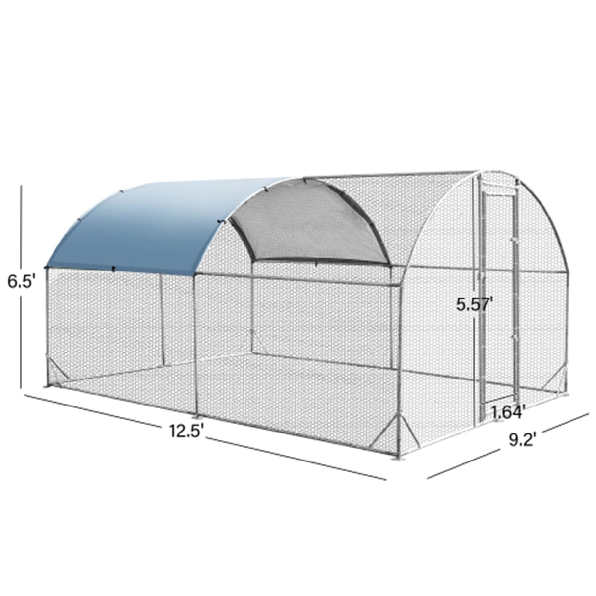 Large Metal Chicken Coop Walk-in Poultry Cage Heavy Duty Chicken Runs