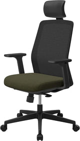 SE Ergonomic Office Chair : Comfortable Home Office Chair for Light Users with Reclining Tilt Lock, Headrest, 3D Armrests, Mesh Back Computer Desk Chair, Alternative Gaming Chair (Gray)