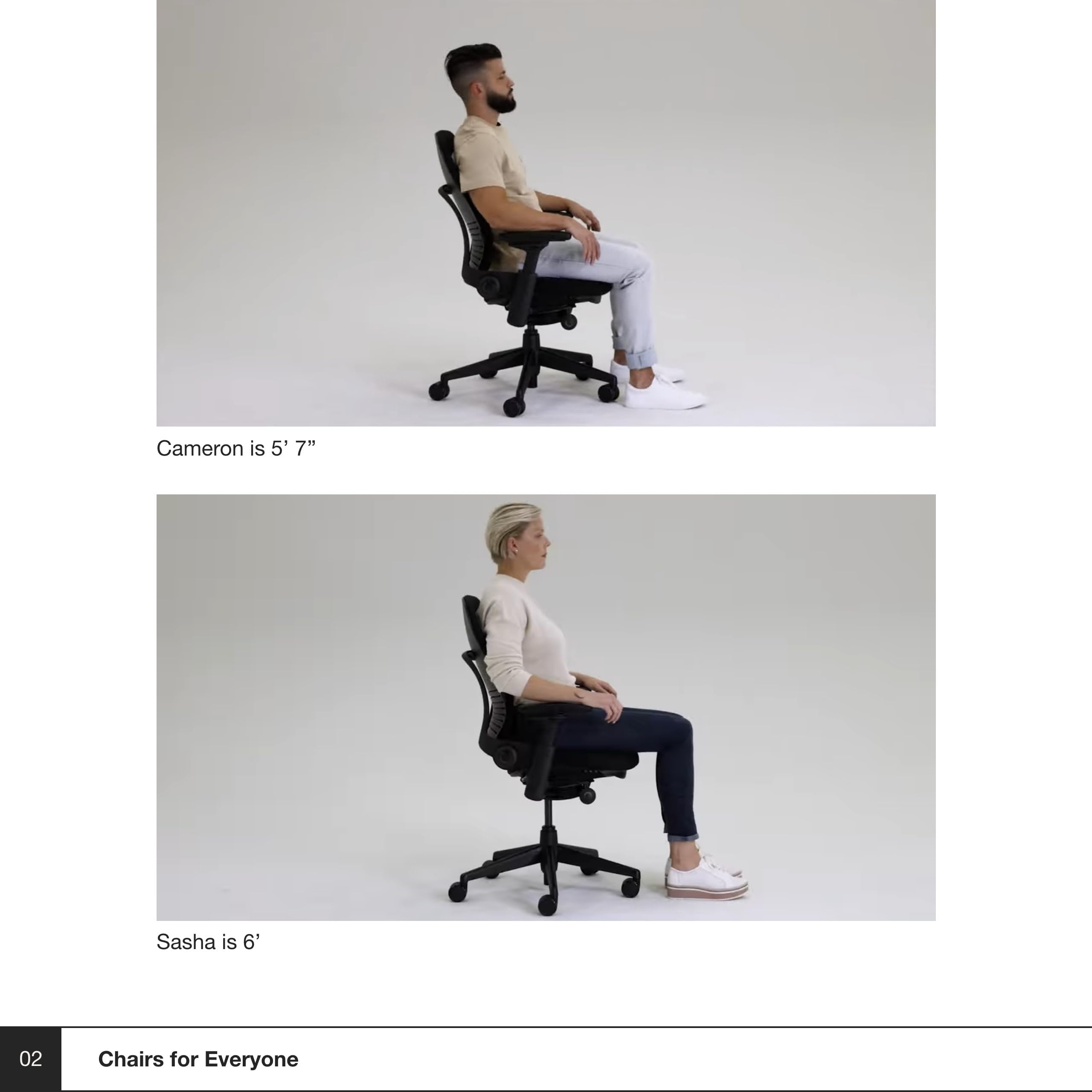 Office Chair - Ergonomic Work Chair with Wheels for Carpet Flooring - Work Chair Supports Unique Body Shape - with Natural Glide System & Liveback Technology - Black Leather