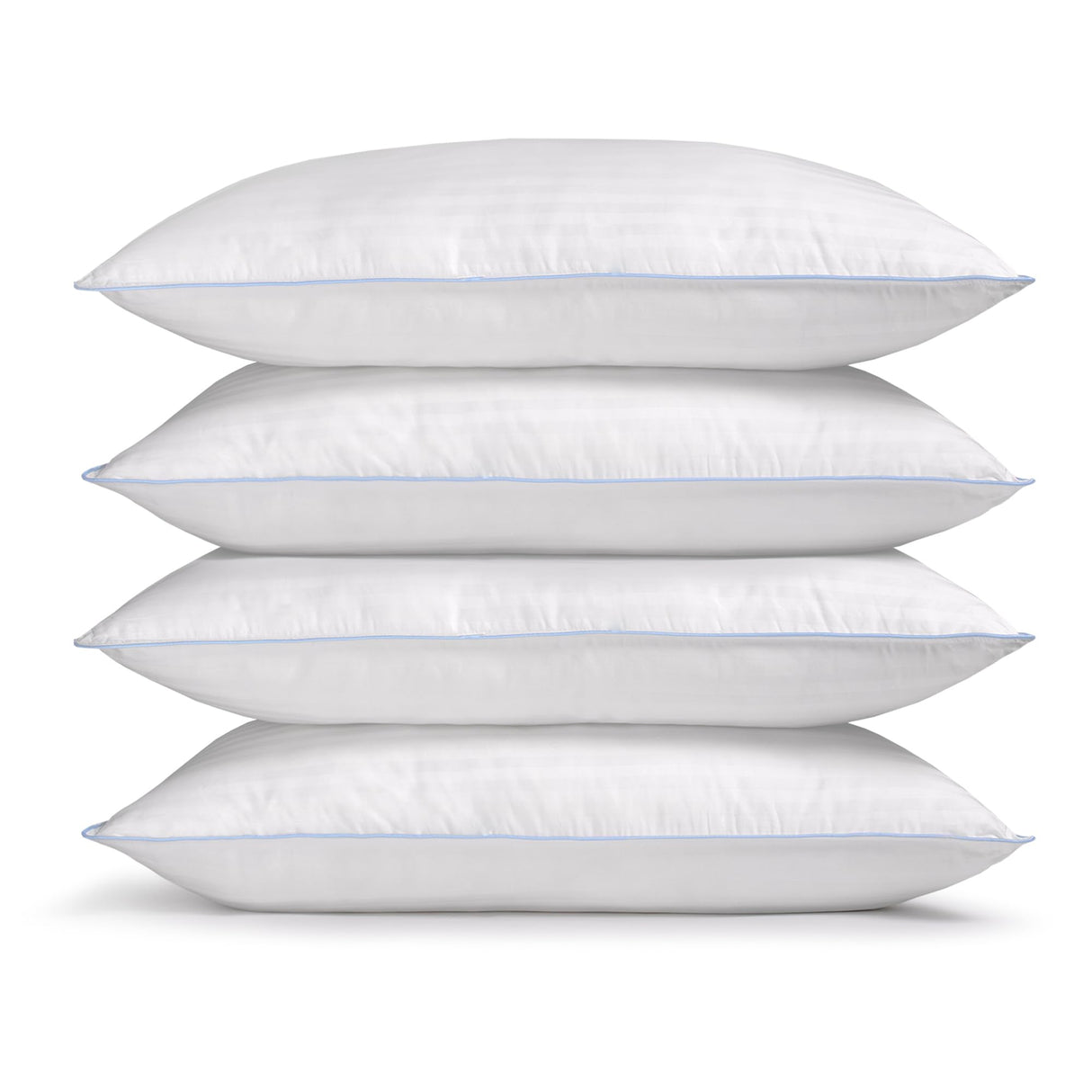 eLuxurySupply 4-Pack Premium Bed Pillows - Medium Density and Medium Loft Ideal for Back and Side Sleepers - 100% Cotton Casing - 20"X28" Standard/Queen Size
