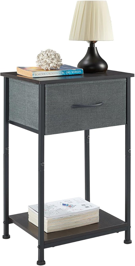 Nightstand Set of 2, Bedside Table End Table for Bedroom Dorm Nursery Living Room