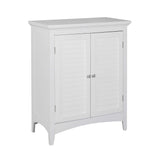 Fashions Glancy Two Shutter Doors Wooden Storage Stand Floor Cabinet White