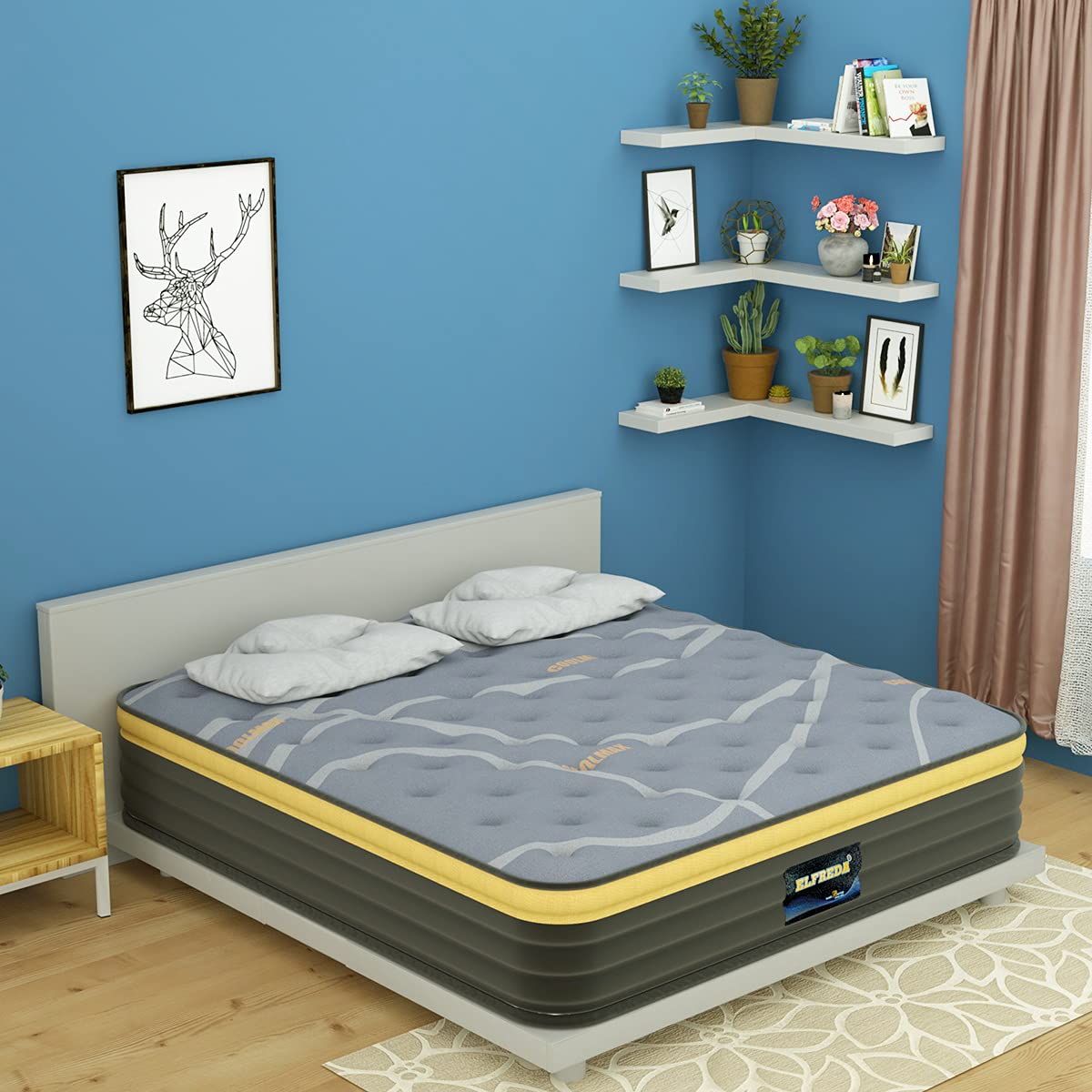 King Mattress, 12 inch Pillow Top Hybrid Mattress, Memory Foam and Pocket Spring Medium Firm Mattress,