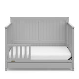 5-in-1 Convertible Crib with Drawer (Pebble Gray) – GREENGUARD Gold