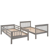 Twin Bunk Beds, Twin Over Twin Bunk Bed with Stairs and Storage, Low Bunk Beds Twin