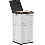 33 Gallon Outdoor Storage Box, Vertical Outdoor Storage for Garden Tools Pillows Sports