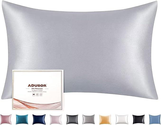 Mulberry Silk Pillowcase for Hair and Skin Standard Size 20"X 26" with Hidden Zipper