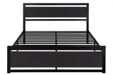 Full Bed Frame with Headboard, Heavy Duty Metal Platform Bed Frame with Strong Support,