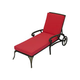 Chairs for Outside Set with Cushion Cast Aluminum Chaise Lounge Patio Lounge Chairs