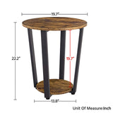 3-Piece Rustic Coffee Table and Side Table Set, Set of 3 Sturdy & Durable