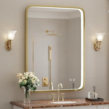 24x36 Inch LED Bathroom Vanity Mirror with lights,Wall Mounted Lighted Mirrors