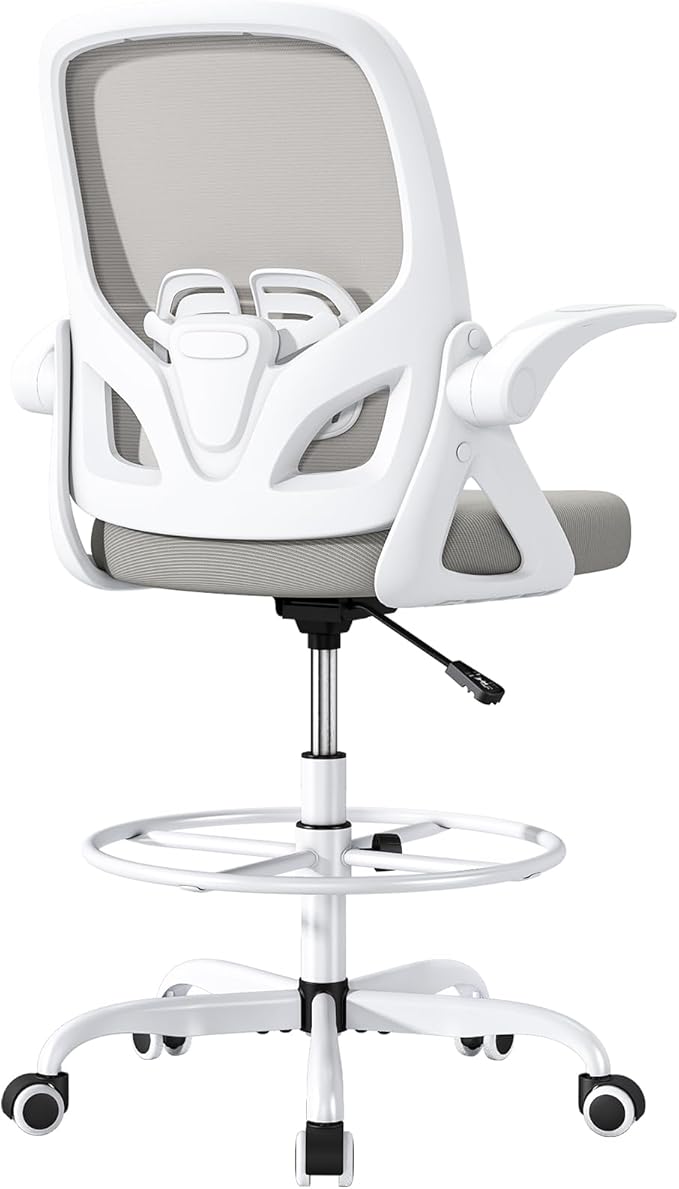 Home Office Desk Chair with Supportive Lumbar Support and Flip up Arms