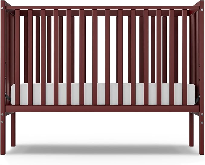 Baby Crib, 5-in-1 Full Size Convertible Toddler Bed with Sustainable Natural Pinewood for Small Baby