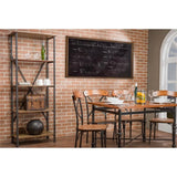 Lancashire Wood and Metal Bookcase, Brown