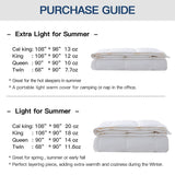 White Summer Down Comforter/Blanket Queen Size,Lightweight Duvet Insert