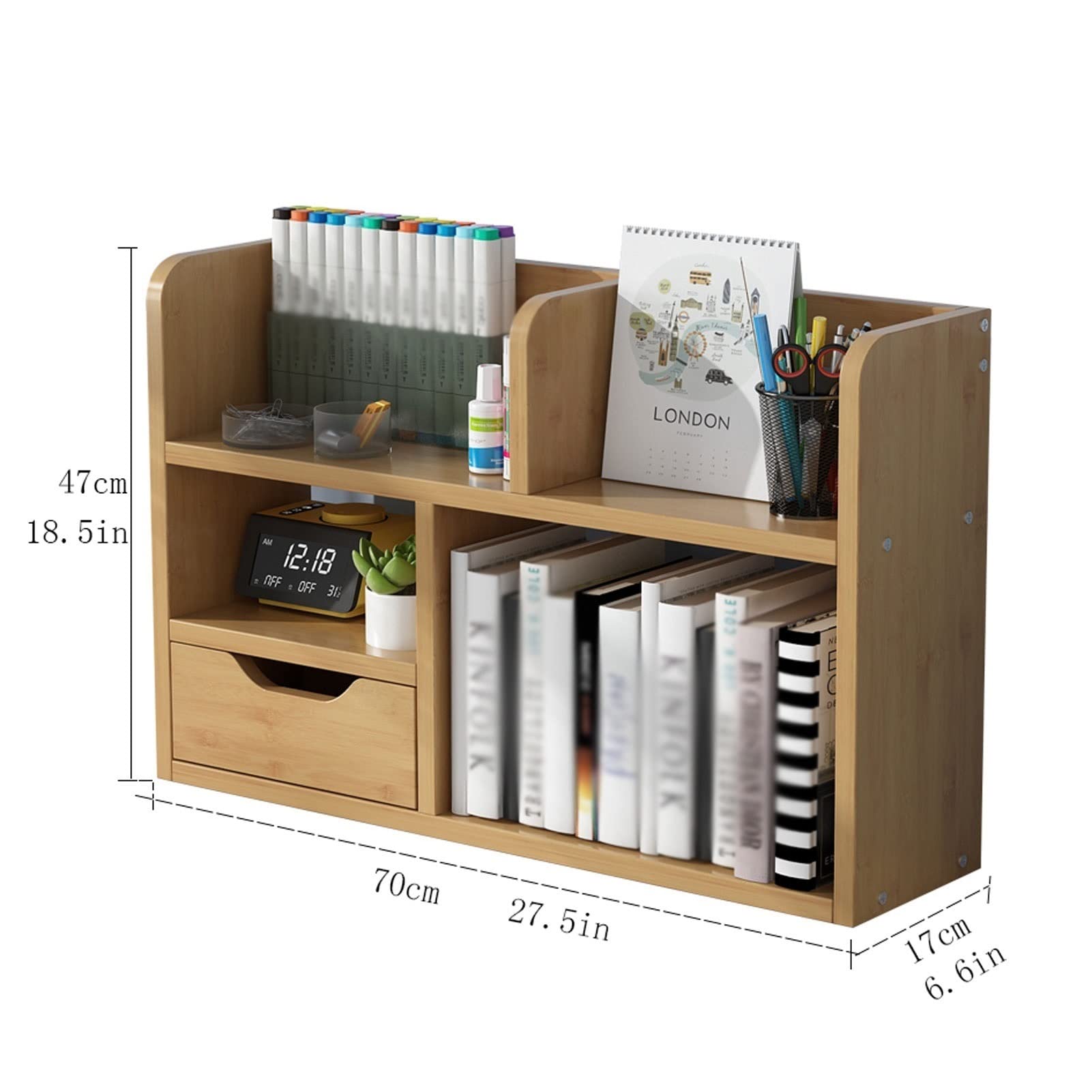 Small Bookcase Desktop Bookshelf Bookcase Drawer Type Bookshelf Office Desktop Storage Rack Display Rack Book Shelves