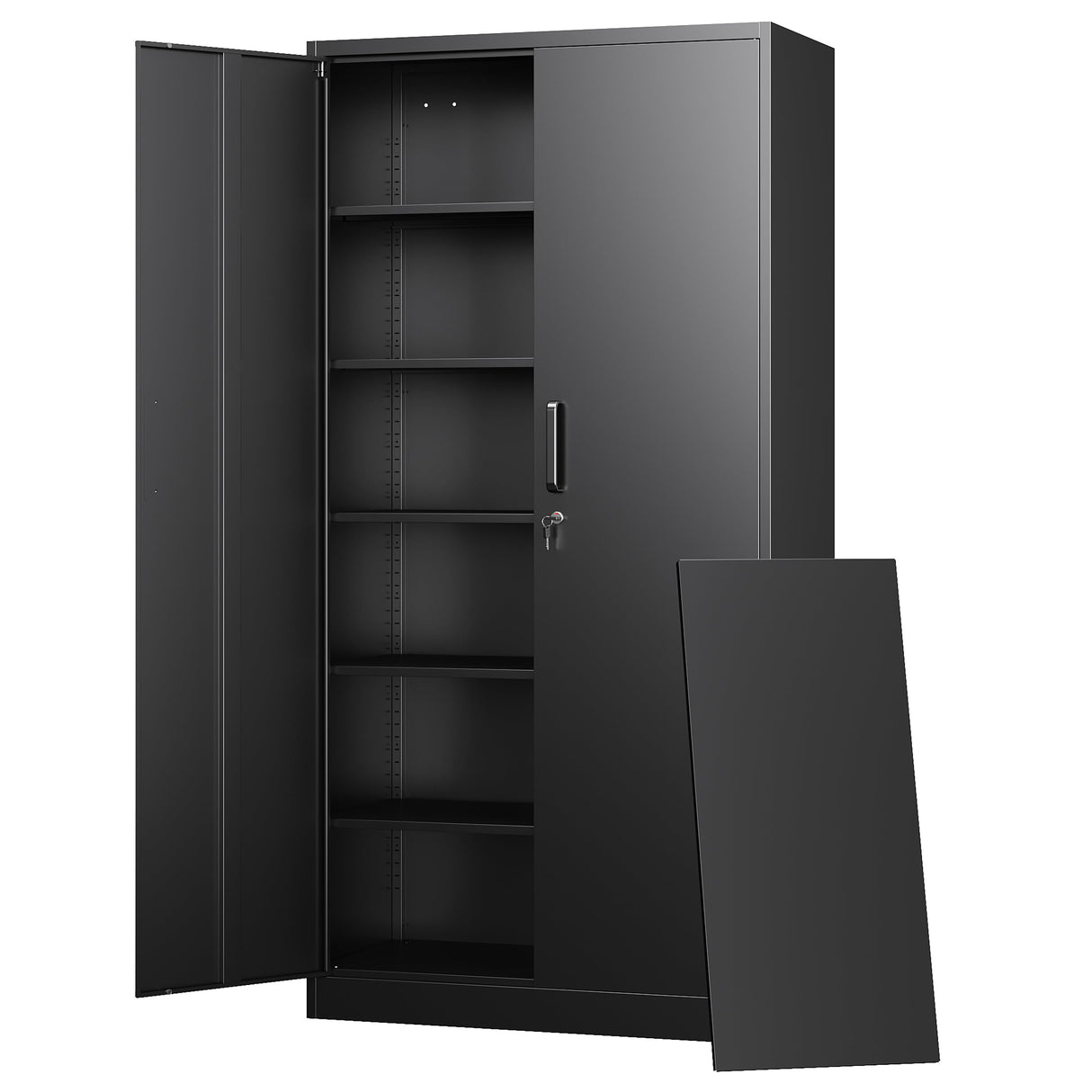 Metal Storage Cabinets with Lock Doors,Tall Locker Organizer Steel Garage Cabinets