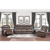 Derringer Wall Hugger Power Double Reclining Loveseat, Brown