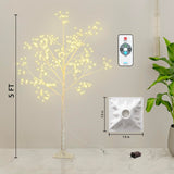 288 LED Birch Tree Lighted with Remote Control, Electric Plug in DIY