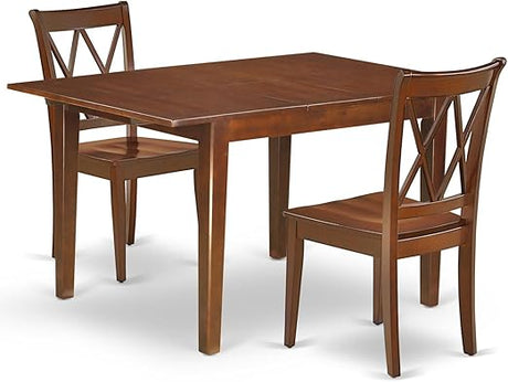 MLCL5-MAH-C Milan 5 Piece Set Includes a Rectangle Dining Room Table with Butterfly