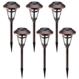 Bright Solar Outdoor Lights Decorative 6 Pack, Solar Pathway Garden Lights Auto On/Off