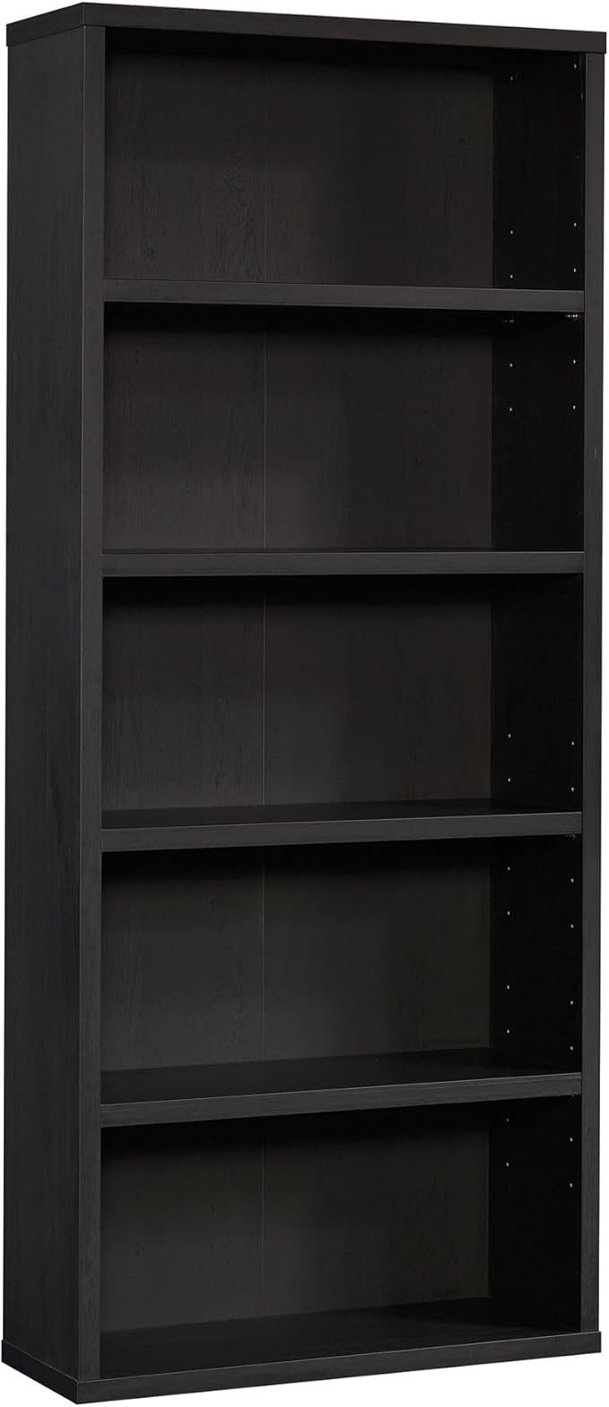Miscellaneous Storage 5-Shelf Display Bookcase, Raven Oak Finish