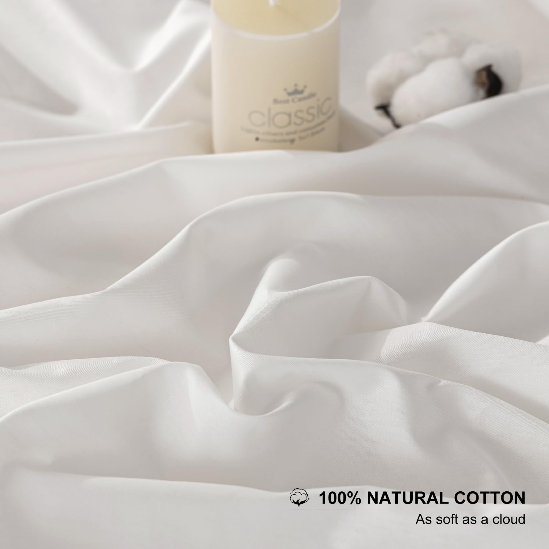 100% Egyptian Cotton Sheets Queen Size Set 18"-24" Extra Deep Pocket