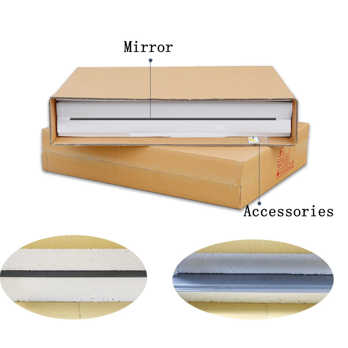 Wall-Mounted Frameless Mirror Vanity Makeup Mirror Bathroom Mirror,Scratch-Resistant and Wear-resistantSmooth and Does Not Hurt Hands,