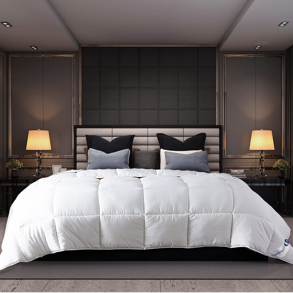 Serenity 700 Fill Power White Goose Down European Comforter - Fluffy, King Size Duvet Blanket Bedding