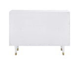 Home Décor Sheerah Six Drawer Geo Texture White Dresser, Gold